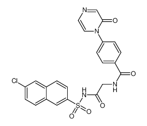 N-(2-((6-chloronaphthalene)-2-sulfonamido)-2-oxoethyl)-4-(2-oxopyrazin-1(2H)-yl)benzamide_678178-50-2