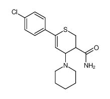 6-(4-chloro-phenyl)-4-piperidin-1-yl-3,4-dihydro-2H-thiopyran-3-carboxylic acid amide_67818-15-9