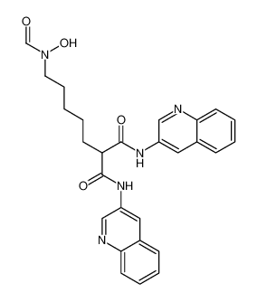 Propanediamide, 2-[5-(formylhydroxyamino)pentyl]-N,N'-di-3-quinolinyl-_678193-89-0