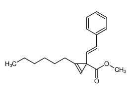 methyl (E)-2-hexyl-1-styrylcycloprop-2-ene-1-carboxylate_678195-42-1