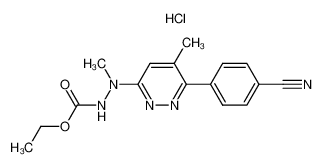 Ethyl-3-[6-(p-cyanophenyl)-5-methyl-3-pyridazinyl]-3-methylcarbazate hydrochloride_67821-04-9