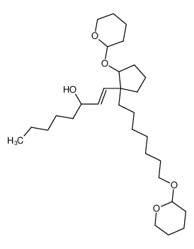 (E)-1-{2-(Tetrahydro-pyran-2-yloxy)-1-[7-(tetrahydro-pyran-2-yloxy)-heptyl]-cyclopentyl}-oct-1-en-3-ol_67838-41-9