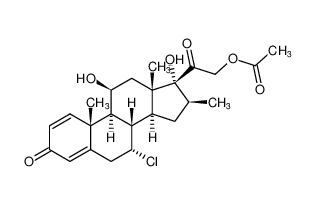 2-((7R,8S,9S,10R,11S,13S,14S,16S,17R)-7-chloro-11,17-dihydroxy-10,13,16-trimethyl-3-oxo-6,7,8,9,10,11,12,13,14,15,16,17-dodecahydro-3H-cyclopenta[a]phenanthren-17-yl)-2-oxoethyl acetate_67849-87-0