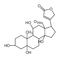 (3S,5S,8R,10R,13S,14S)-3,5,11,14-tetrahydroxy-10-methyl-17-(5-oxo-2H-furan-3-yl)-2,3,4,6,7,8,9,11,12,15,16,17-dodecahydro-1H-cyclopenta[a]phenanthrene-13-carbaldehyde_6785-70-2