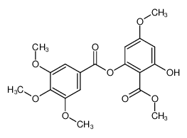 methyl 2-hydroxy-4-methoxy-6-((3,4,5-trimethoxybenzoyl)oxy)benzoate_67884-19-9