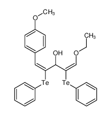 (1E,4E)-1-ethoxy-5-(4-methoxyphenyl)-2,4-bis(phenyltellanyl)penta-1,4-dien-3-ol_678974-07-7