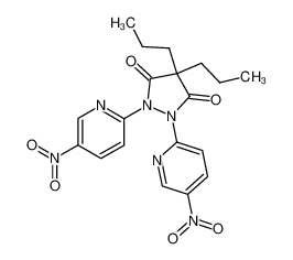 1,2-bis-(5-nitro-pyridin-2-yl)-4,4-dipropyl-pyrazolidine-3,5-dione_67898-65-1