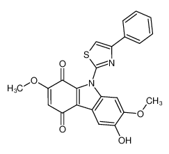 6-hydroxy-2,7-dimethoxy-9-(4-phenyl-thiazol-2-yl)-carbazole-1,4-dione_67898-91-3