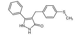 4-[(4-methylthiophenyl)methyl]-5-phenyl-1,2-dihydro-3H-pyrazole-3-one_678994-84-8