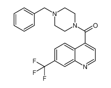 (4-benzylpiperazin-1-yl)(7-(trifluoromethyl)quinolin-4-yl)methanone_678999-76-3