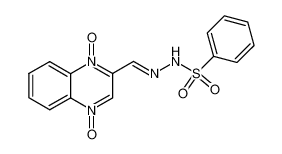 1,4-dioxy-quinoxaline-2-carbaldehyde benzenesulfonylhydrazone_67932-03-0
