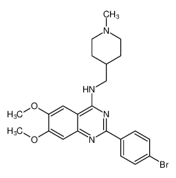 2-(4-bromophenyl)-6,7-dimethoxy-N-((1-methylpiperidin-4-yl)methyl)quinazolin-4-amine_679392-00-8
