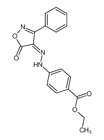 4-[(5-oxo-3-phenyl-isoxazol-4-ylidene)-hydrazino]-benzoic acid ethyl ester_67940-29-8
