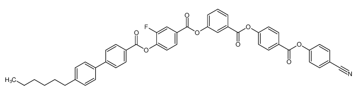 [1,1'-Biphenyl]-4-carboxylic acid, 4'-hexyl-,4-[[3-[[4-[(4-cyanophenoxy)carbonyl]phenoxy]carbonyl]phenoxy]carbonyl]-2-fluorophenyl ester_679429-33-5