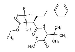 (2R,3R)-3-((S)-2,2-Dimethyl-1-methylcarbamoyl-propylcarbamoyl)-2-hydroxy-6-phenyl-2-trifluoromethyl-hexanoic acid ethyl ester_679437-38-8