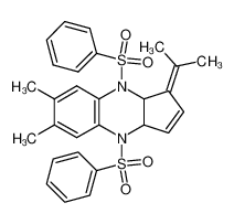 4,9-bis-benzenesulfonyl-1-isopropylidene-6,7-dimethyl-3a,4,9,9a-tetrahydro-1H-cyclopenta[b]quinoxaline_67944-91-6