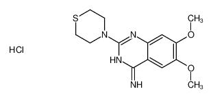 6,7-dimethoxy-2-thiomorpholin-4-ylquinazolin-4-amine,hydrochloride_67958-70-7