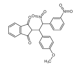 1-(4-Methoxy-phenyl)-1-(indandion-(1,3)-yl-(2))-2-nitro-2-(3-nitro-phenyl)-ethan_6796-41-4