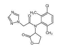 N-(3-chloro-2,6-dimethyl-phenyl)-N-(2-oxo-tetrahydro-furan-3-yl)-2-[1,2,4]triazol-1-yl-acetamide_67965-71-3