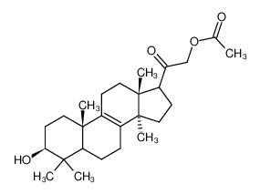 4.4.14α-Trimethyl-3β-hydroxy-21-acetoxy-pregnen-(8)-on-(20)_6797-52-0