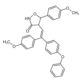 5-(4-methoxy-phenyl)-4-[2-(4-methoxy-phenyl)-2-(4-phenoxy-phenyl)-vinyl]-isoxazolidin-3-one_67977-25-7