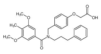 2-(4-((3,5-dimethoxy-4-methyl-N-(3-phenylpropyl)benzamido)methyl)phenoxy)acetic acid_679790-07-9