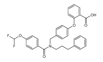 2-(4-((4-(difluoromethoxy)-N-(3-phenylpropyl)benzamido)methyl)phenoxy)benzoic acid_679791-30-1
