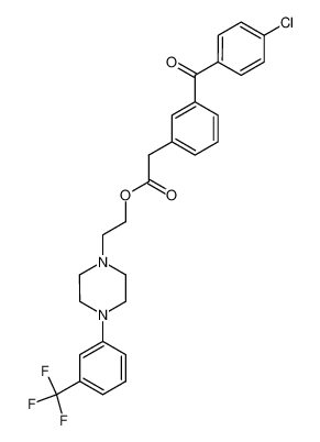 2-[4-(3-trifluoromethylphenyl)-1-piperazinyl]-ethyl 3-(4-chlorobenzoyl)-benzeneacetate_67982-06-3