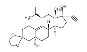 3,3-ethylenedioxy-17-ethynyl-11β-isopropenyl-5α-estr-9-ene-5,17β-diol_67983-32-8