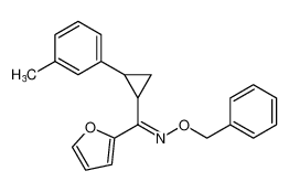 (E)-furan-2-yl(2-(m-tolyl)cyclopropyl)methanone O-benzyl oxime_679844-55-4