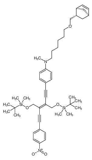 N-(6-(((1R,2S,4R)-bicyclo[2.2.1]hept-5-en-2-yl)methoxy)hexyl)-4-((E)-3,4-bis(((tert-butyldimethylsilyl)oxy)methyl)-6-(4-nitrophenyl)hexa-3-en-1,5-diyn-1-yl)-N-methylaniline_680185-31-3
