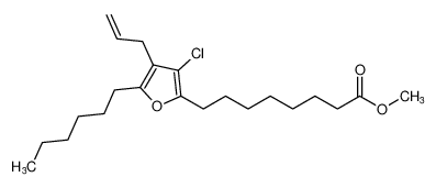 2-Furanoctanoic acid, 3-chloro-5-hexyl-4-(2-propenyl)-, methyl ester_680185-95-9