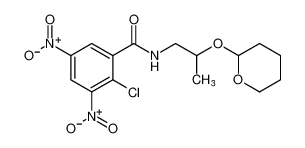 2-chloro-3,5-dinitro-N-(2-((tetrahydro-2H-pyran-2-yl)oxy)propyl)benzamide_680199-32-0