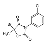 5-bromo-3-(3-chloro-phenyl)-5-methyl-oxazolidine-2,4-dione_68020-19-9