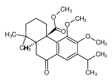 (4aR-(10atH)-7-Isopropyl-4ar-methoxycarbonyl-5,6-dimethoxy-1,1-dimethyl-1,2,3,4,4a,9,10,10a-octahydro-phenanthren-9-on_68021-71-6