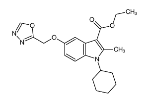 ethyl 5-((1,3,4-oxadiazol-2-yl)methoxy)-1-cyclohexyl-2-methyl-1H-indole-3-carboxylate_680210-05-3