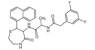 N1-[7-(1-naphthyl)-5-oxo-1,4-thiazepan-6-yl]-N2-[(3,5-difluoro-phenyl)acetyl]-L-alaninamide_680228-14-2
