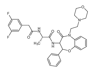 (2S)-2-(2-(3,5-difluorophenyl)acetamido)-N-(5-(2-morpholinoethyl)-4-oxo-2-phenyl-2,3,4,5-tetrahydrobenzo[b][1,4]oxazepin-3-yl)propanamide_680228-51-7