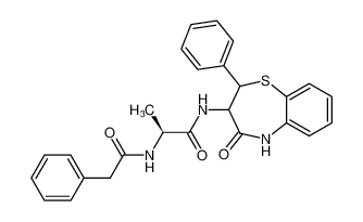(2S)-N-(4-oxo-2-phenyl-2,3,4,5-tetrahydrobenzo[b][1,4]thiazepin-3-yl)-2-(2-phenylacetamido)propanamide_680228-85-7