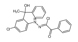 N-(4-chloro-2-(1-hydroxy-1-phenylethyl)phenyl)-2-oxo-2-phenylacetohydrazonoyl chloride_68054-99-9