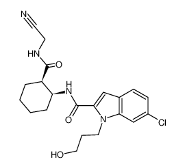 6-chloro-1-(3-hydroxy-propyl)-1H-indole-2-carboxylic acid [(1S,2R)-2-(cyanomethyl-carbamoyl)-cyclohexyl]-amide_680569-80-6