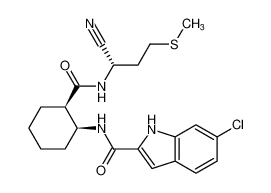 6-chloro-N-((1S,2R)-2-(((S)-1-cyano-3-(methylthio)propyl)carbamoyl)cyclohexyl)-1H-indole-2-carboxamide_680569-84-0