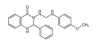 3-((((4-methoxyphenyl)amino)methyl)amino)-2-phenyl-2,3-dihydroquinazolin-4(1H)-one_680572-80-9