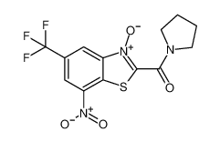 7-nitro-2-(pyrrolidine-1-carbonyl)-5-(trifluoromethyl)benzo[d]thiazole 3-oxide_680579-61-7