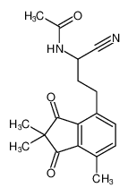 N-(1-cyano-3-(2,2,7-trimethyl-1,3-dioxo-2,3-dihydro-1H-inden-4-yl)propyl)acetamide_680595-45-3