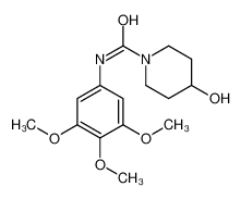 4-hydroxy-N-(3,4,5-trimethoxyphenyl)piperidine-1-carboxamide_68060-95-7