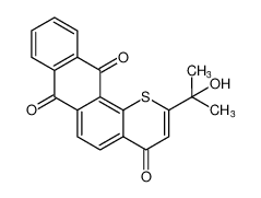 4H-Anthra[1,2-b]thiopyran-4,7,12-trione, 2-(1-hydroxy-1-methylethyl)-_680603-42-3