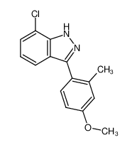7-chloro-3-(4-methoxy-2-methylphenyl)-1H-indazole_680611-25-0