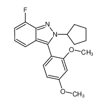 2-cyclopentyl-3-(2,4-dimethoxyphenyl)-7-fluoro-2H-indazole_680612-38-8