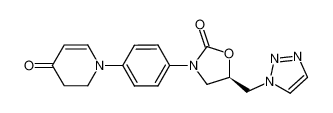 1-{4-[(5R)-2-oxo-5-(1H-1,2,3-triazol-1-ylmethyl)-1,3-oxazolidin-3-yl]phenyl}-2,3-dihydropyridin-4(1H)-one_680614-96-4